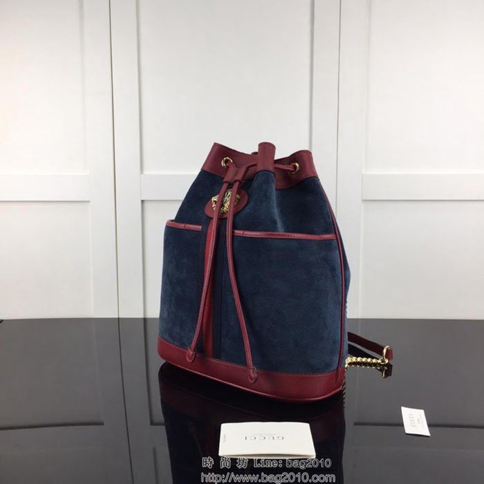 GUCCI古馳 新款 專櫃品質 原單 553961 藍磨砂 時尚 女款肩背包HY1431